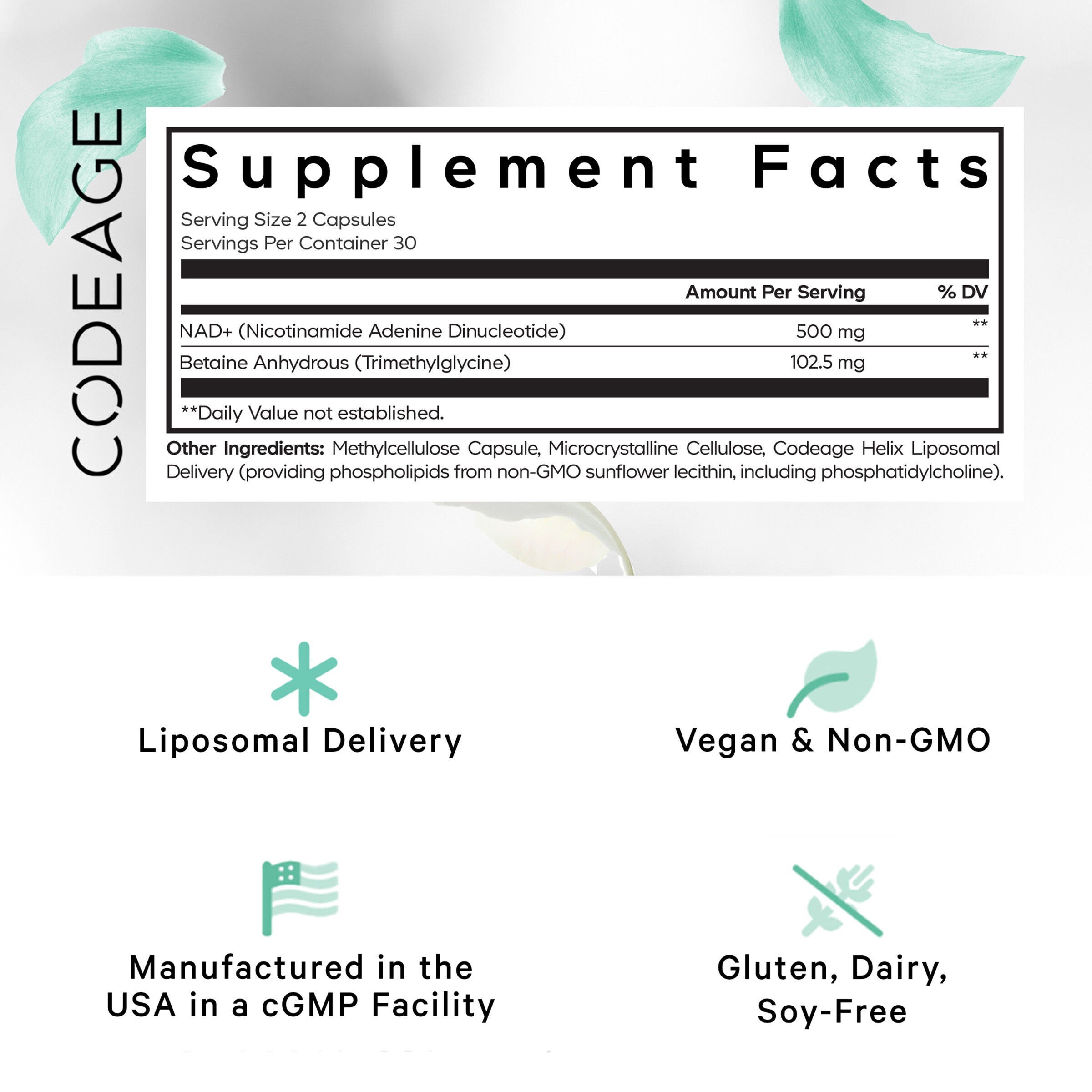 Liposomal NAD+ Eternal - 60 Capsules (30 Servings)  | GNC